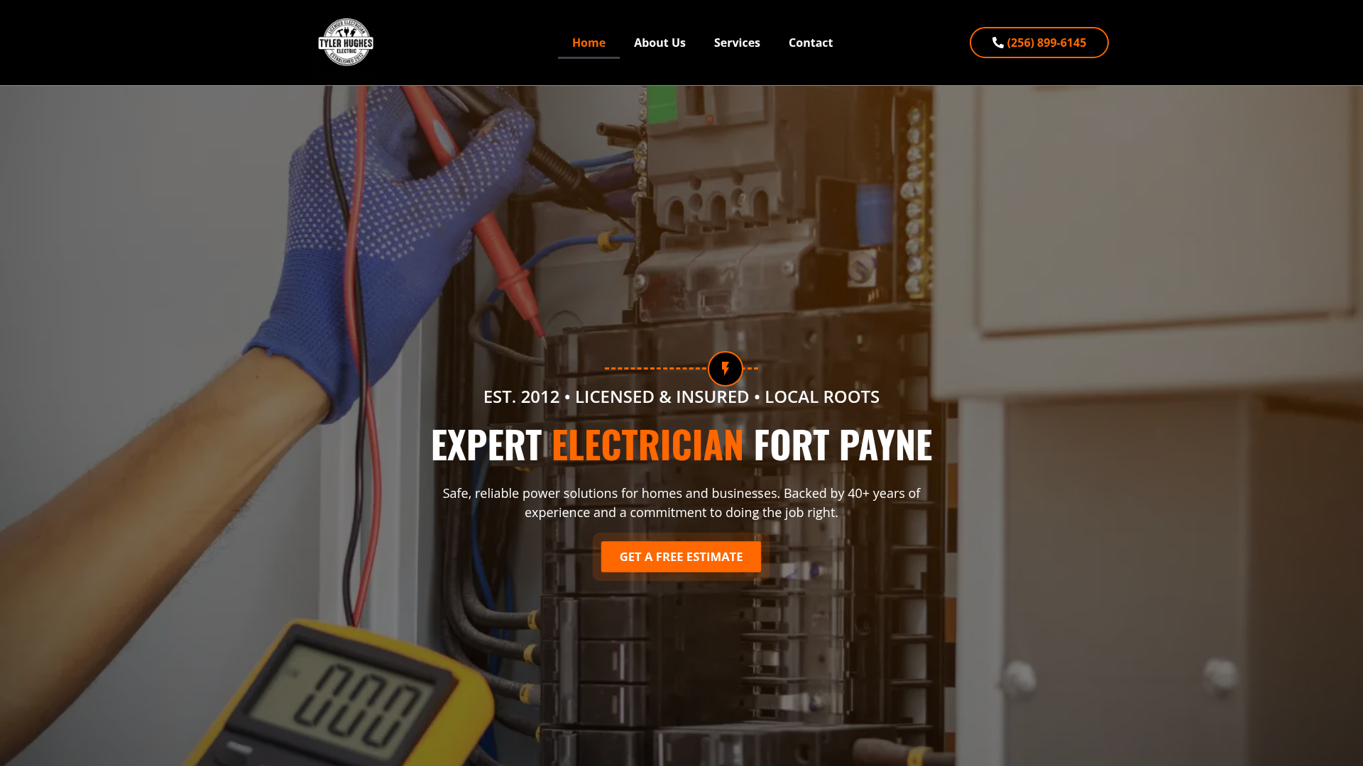Tyler Hughes Electric website designed by Yareli Guzman
